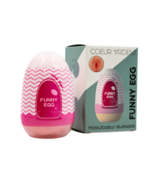 Gaine Masturbatrice Réutilisable FUNNY EGG – Design Réaliste Vagin lèvres épaisses